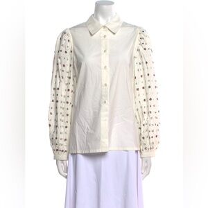 ESSENTIEL ANTWERP Long Sleeve Button-Up Top